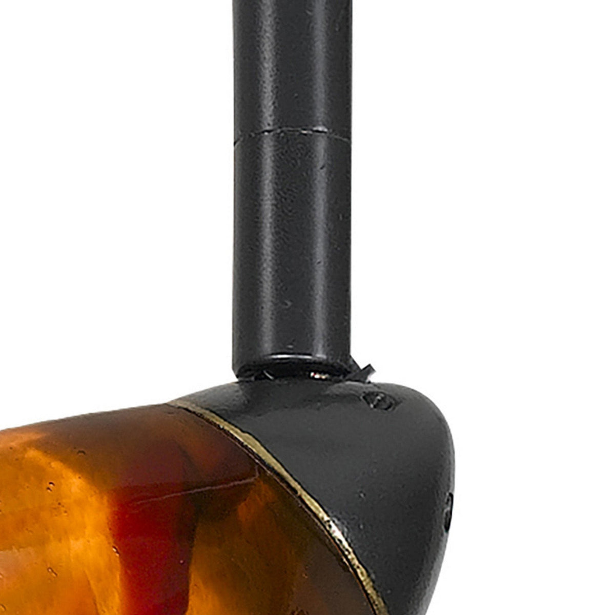 Hand Blown Glass Shade Track Light Fixture with Metal Frame, Dark Bronze