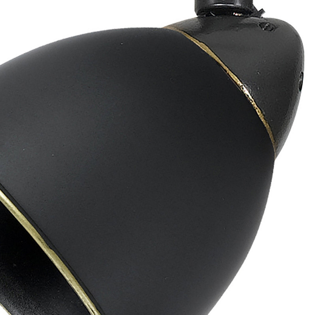 Round Metal Shade Track Light Head and Frame, Dark Bronze