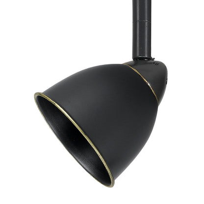 Round Metal Shade Track Light Head and Frame, Dark Bronze