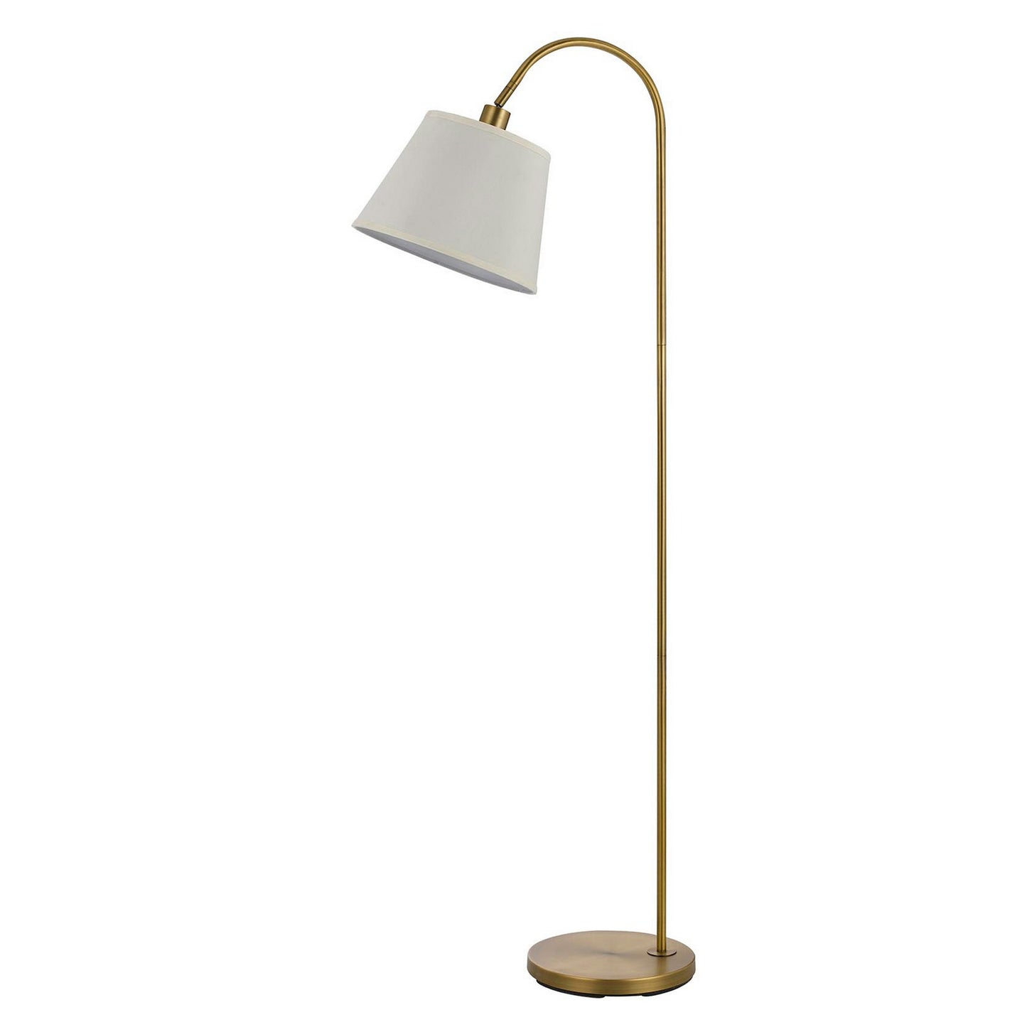 60W gooseneck floor lamp in gold by Benzara