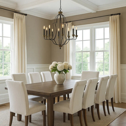 60 X 8 Watt Metal Chandelier with Tubular Frame, Textured Bronze