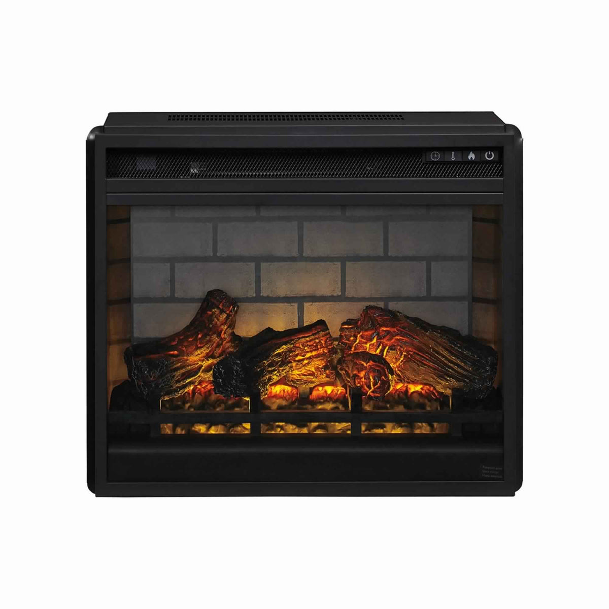 23.75 Inch Metal Fireplace Inset with 7 Level Temperature Setting