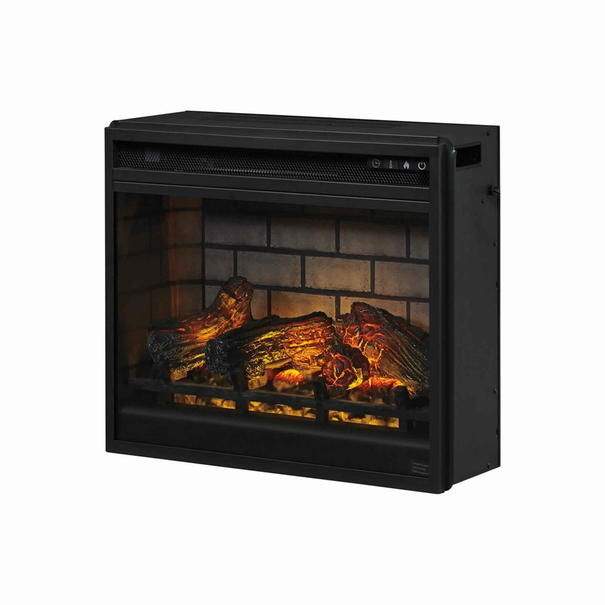 23.75 Inch Metal Fireplace Inset with 7 Level Temperature Setting