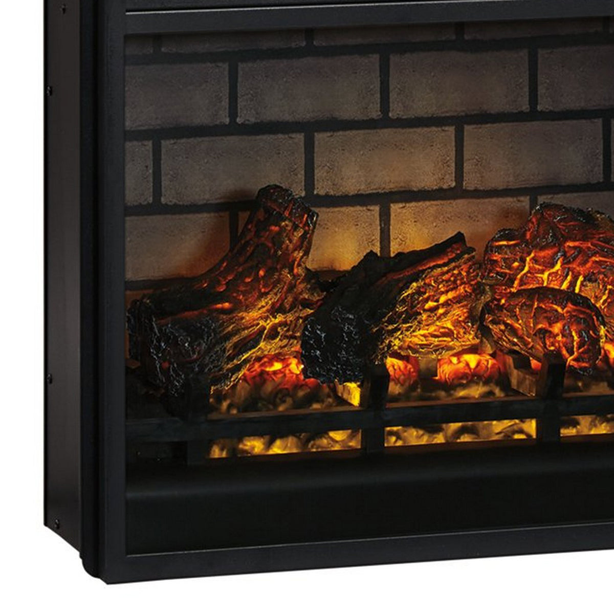 23.75 Inch Metal Fireplace Inset with 7 Level Temperature Setting
