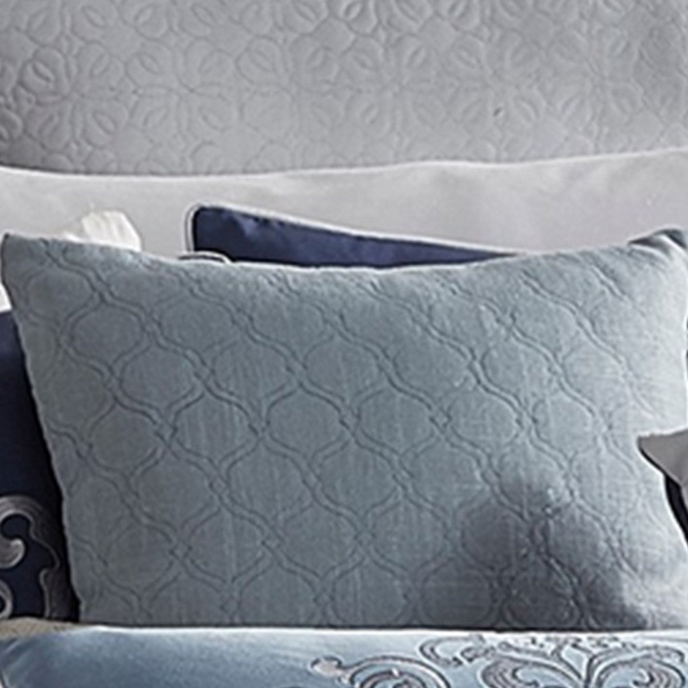 9 Piece Queen Polyester Comforter Set with Damask Prints
