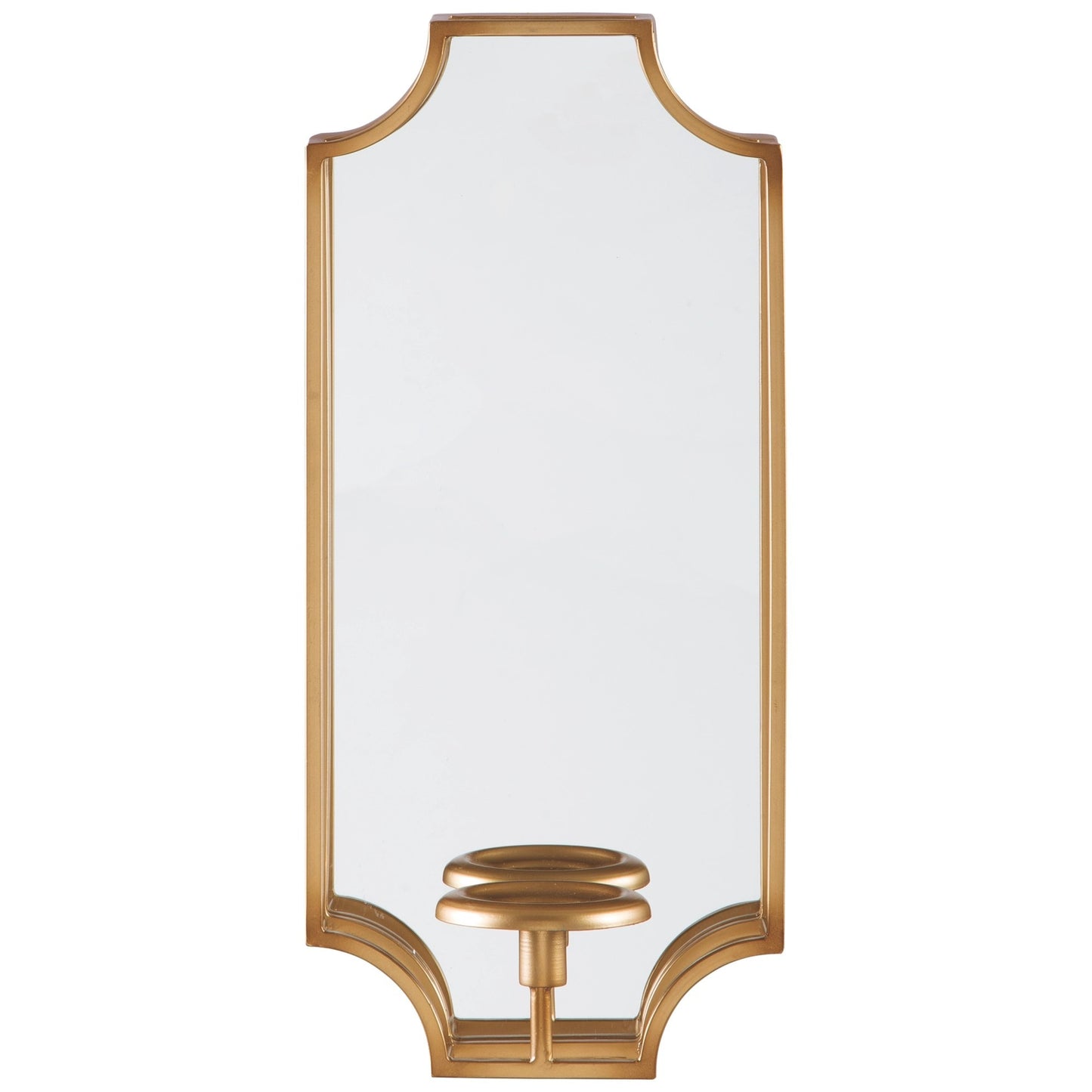 Metal Frame Wall Sconce with Cut Corner Design, Gold — Chic Home-Decor