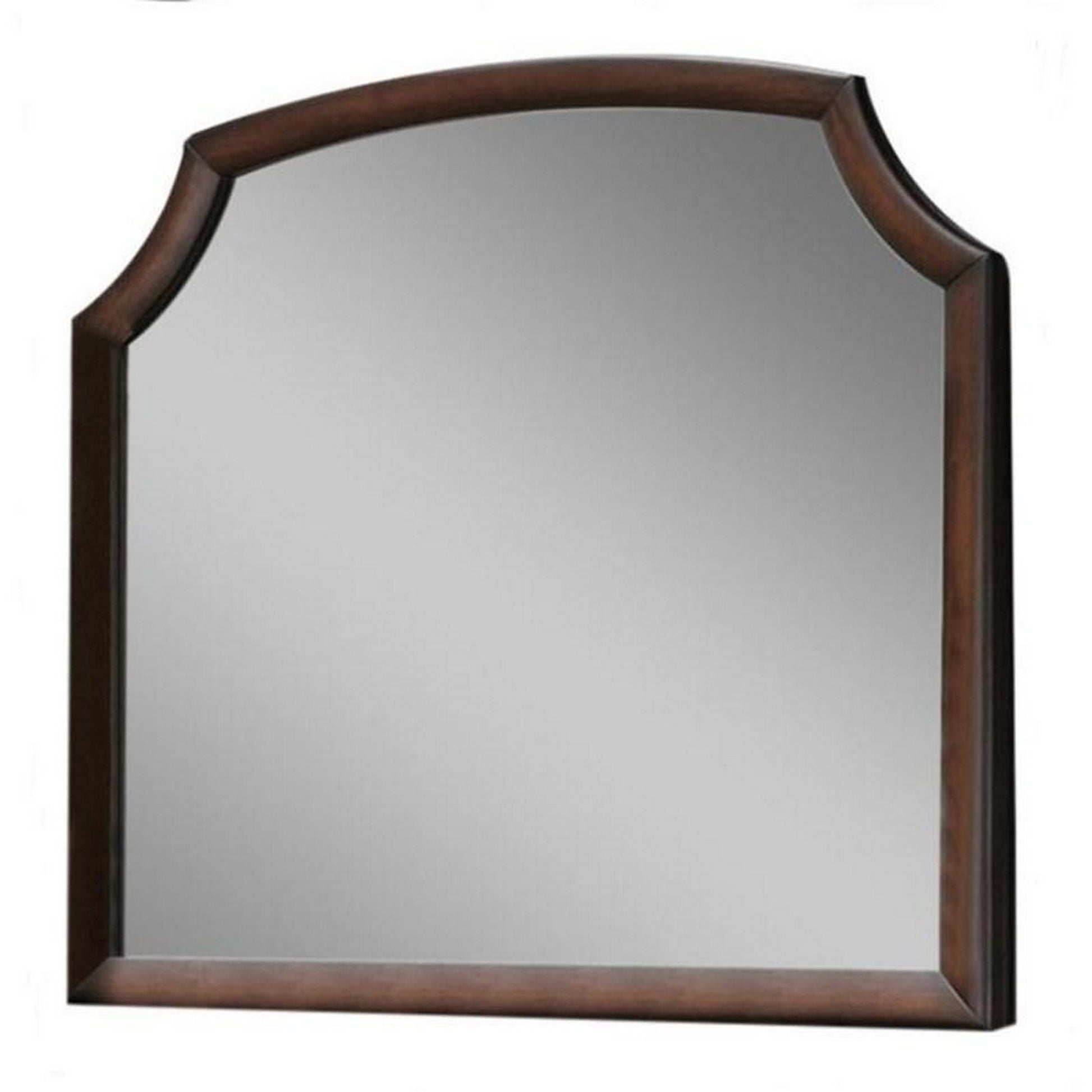 Transitional Style Wooden Wall Mirror with Beveled Edges, Espresso — Chic Home-Decor