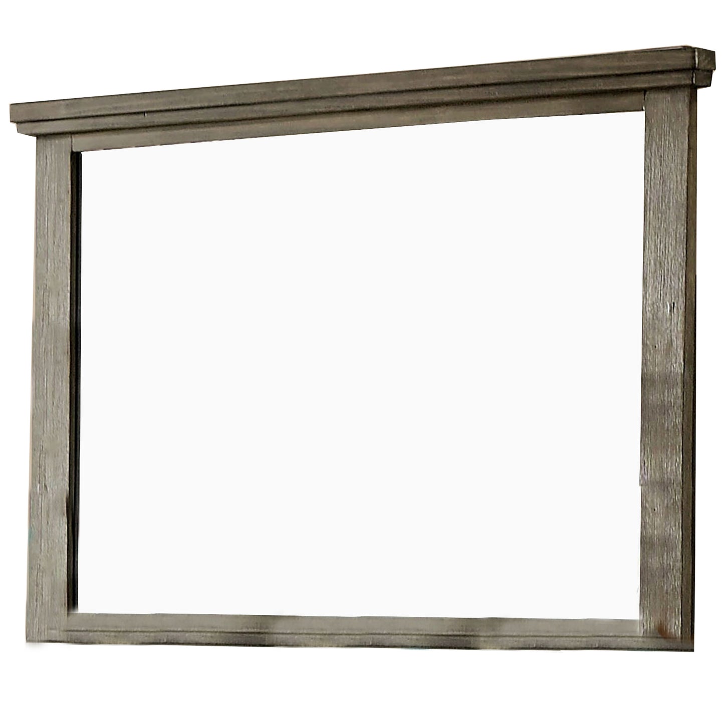 45 Inch Transitional Style Wooden Frame Mirror, Gray — Chic Home-Decor