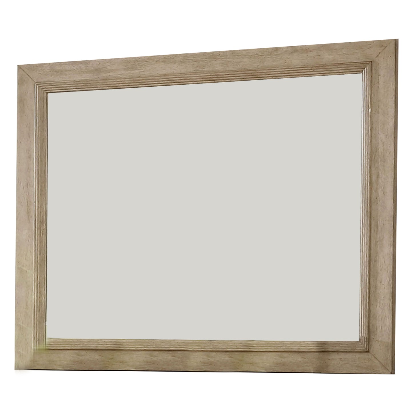 36 Inch Wooden Frame Mirror with Molded Details, Brown — Chic Home-Decor