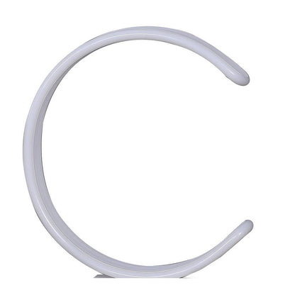 Metal C Shaped Table Lamp with USB Plugin, White