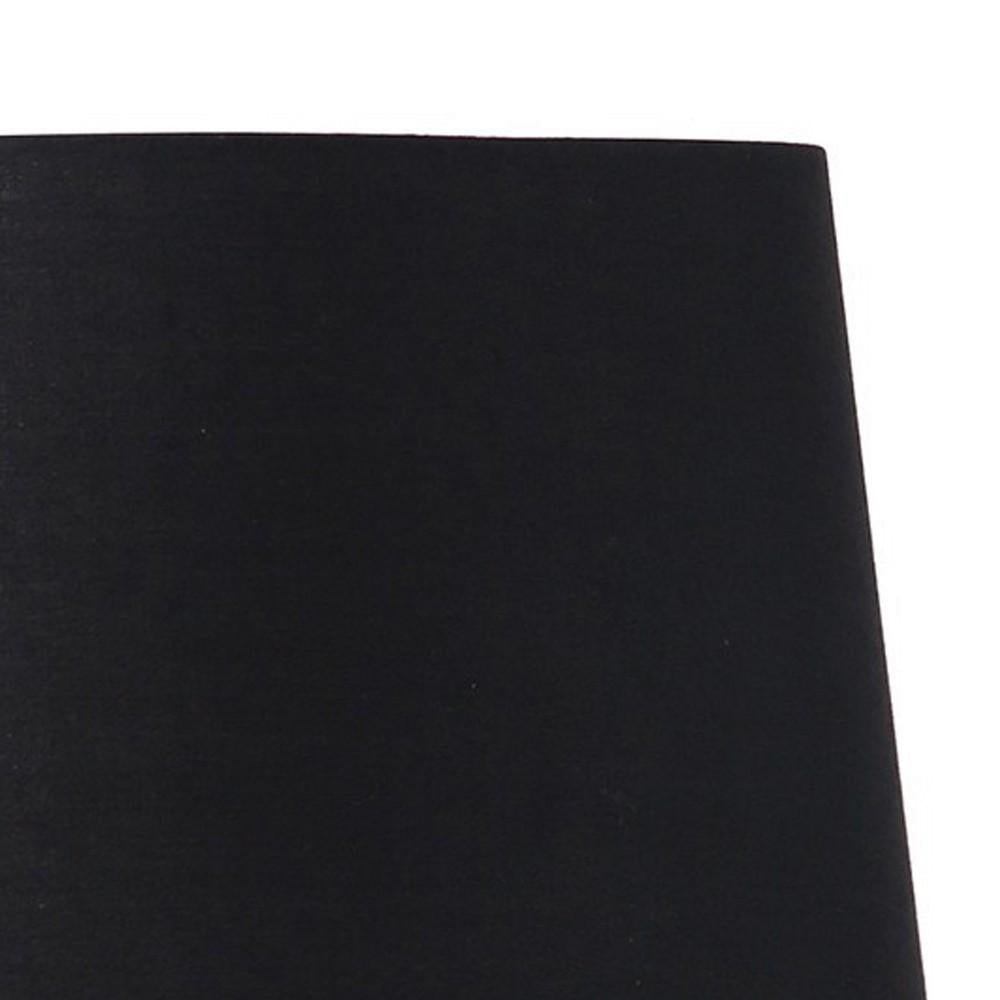 Table Lamp with Tripod Metal Base, Black and Gold