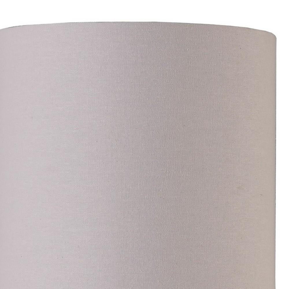 Table Lamp with Curved Abstract Metal Base, Silver