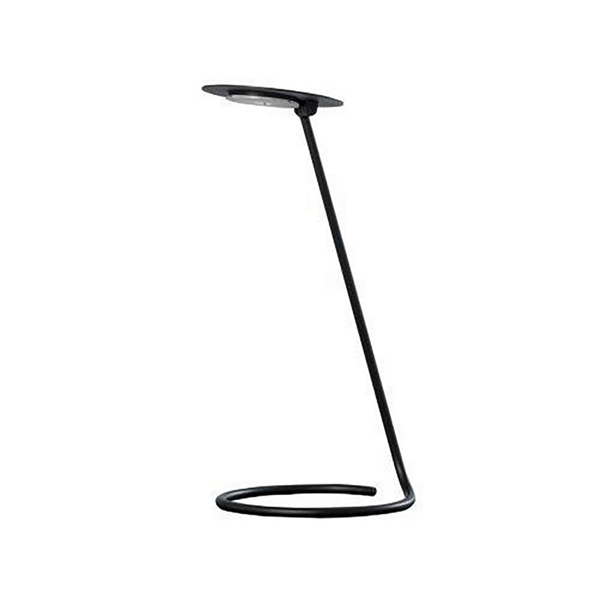 Desk Lamp with Pendulum Style and Flat Saucer Shade, Black — Chic Home-Decor