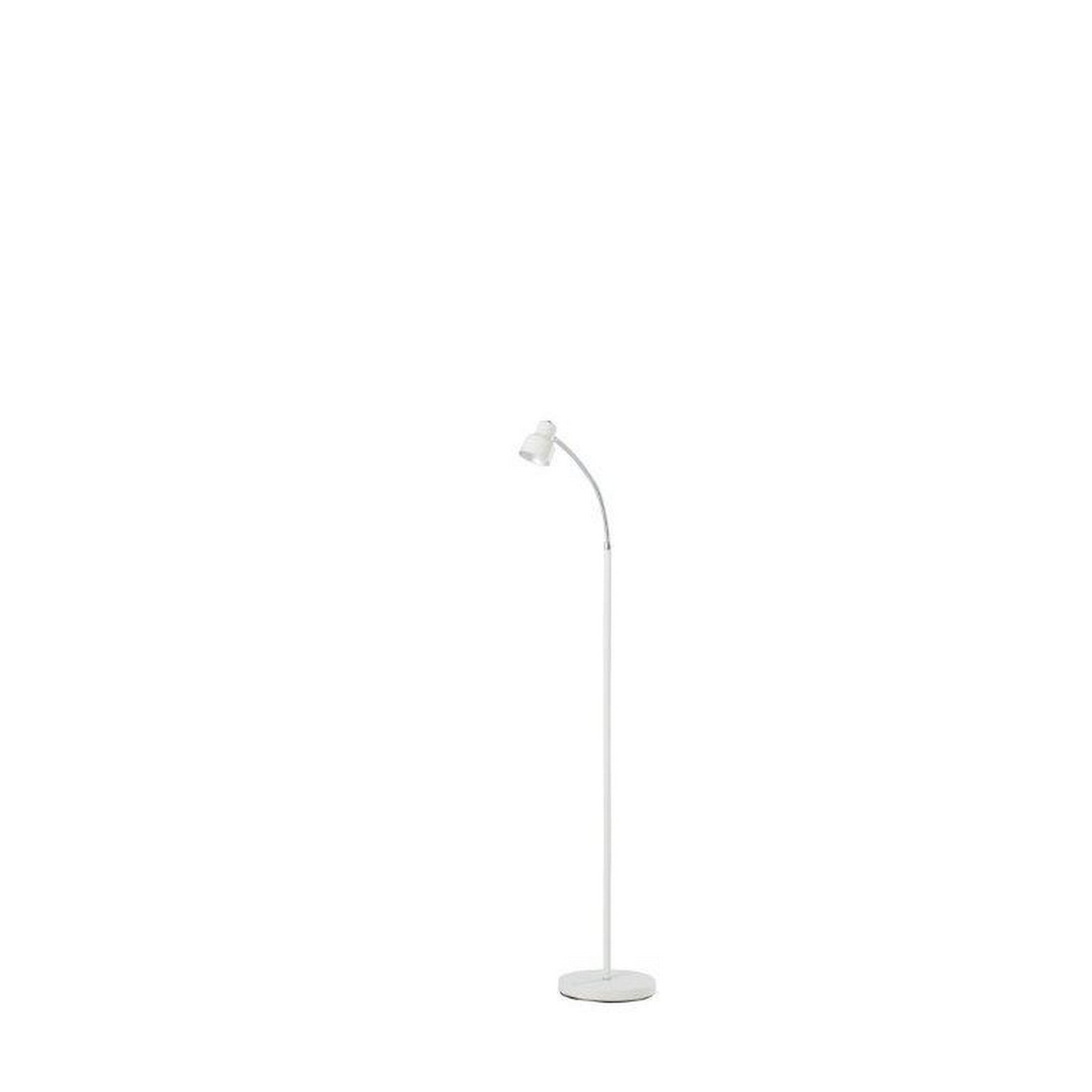 Floor Lamp with Adjustable and Bendable Gooseneck, White — Chic Home-Decor