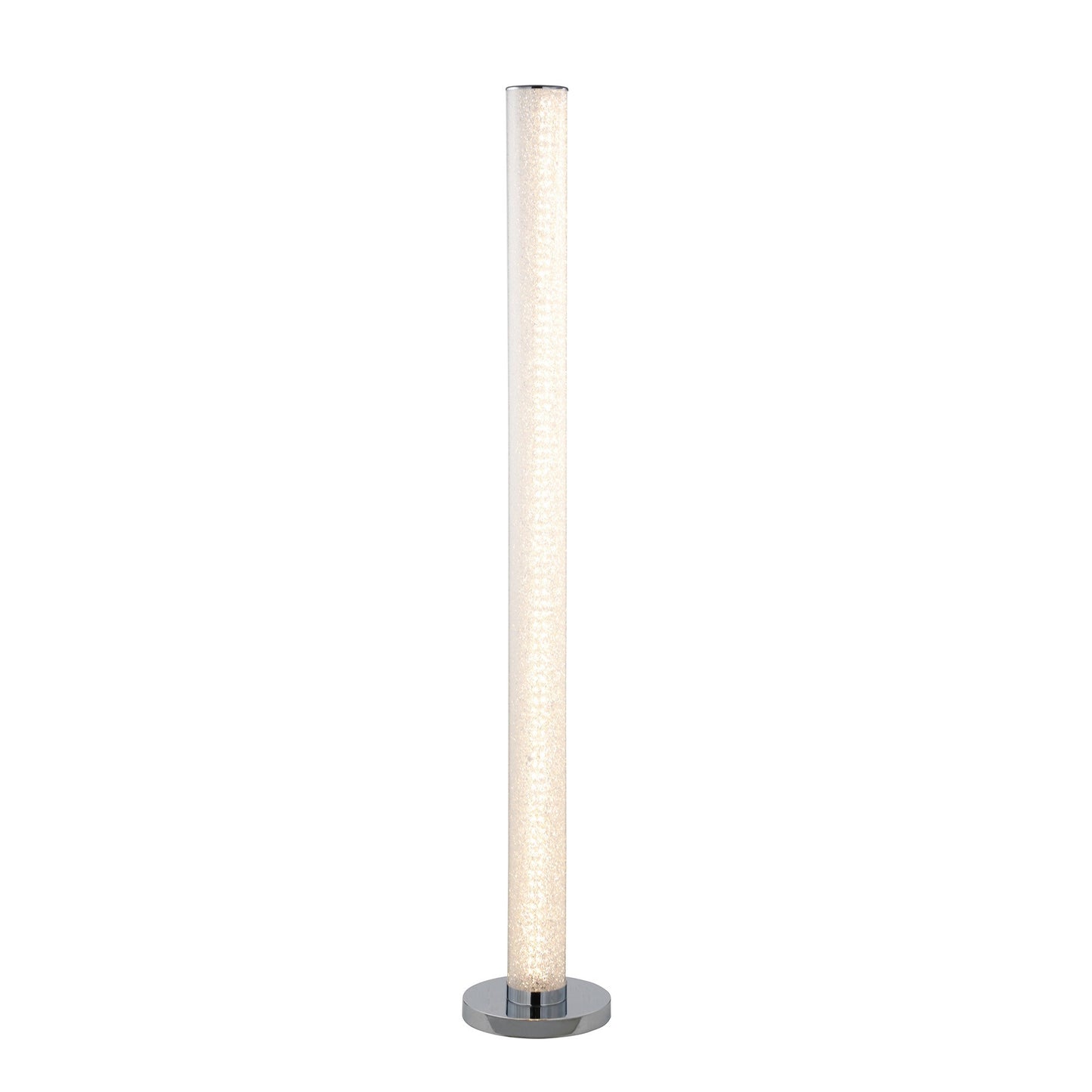 Column Style Floor Lamp with Sandrock Acrylic Tube, Clear — Chic Home-Decor