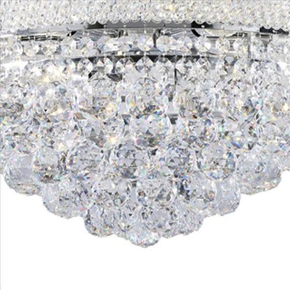 Crystal Ceiling Lamp with Chandelier Design Body, Clear