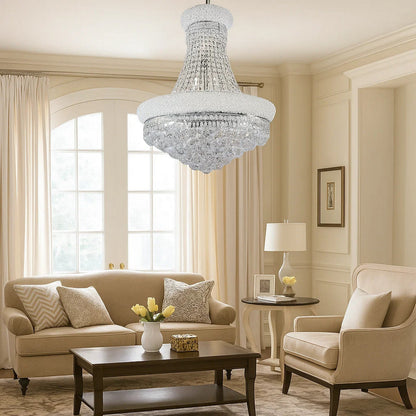 Crystal Ceiling Lamp with Chandelier Design Body, Clear