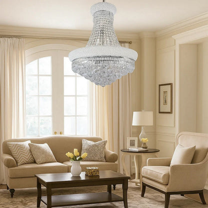 Crystal Ceiling Lamp with Chandelier Design Body, Clear