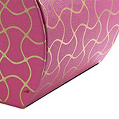Travel Jewelry Case with 2 Drawer Storage and Wavy Textured Pattern