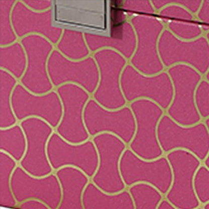 Travel Jewelry Case with 2 Drawer Storage and Wavy Textured Pattern