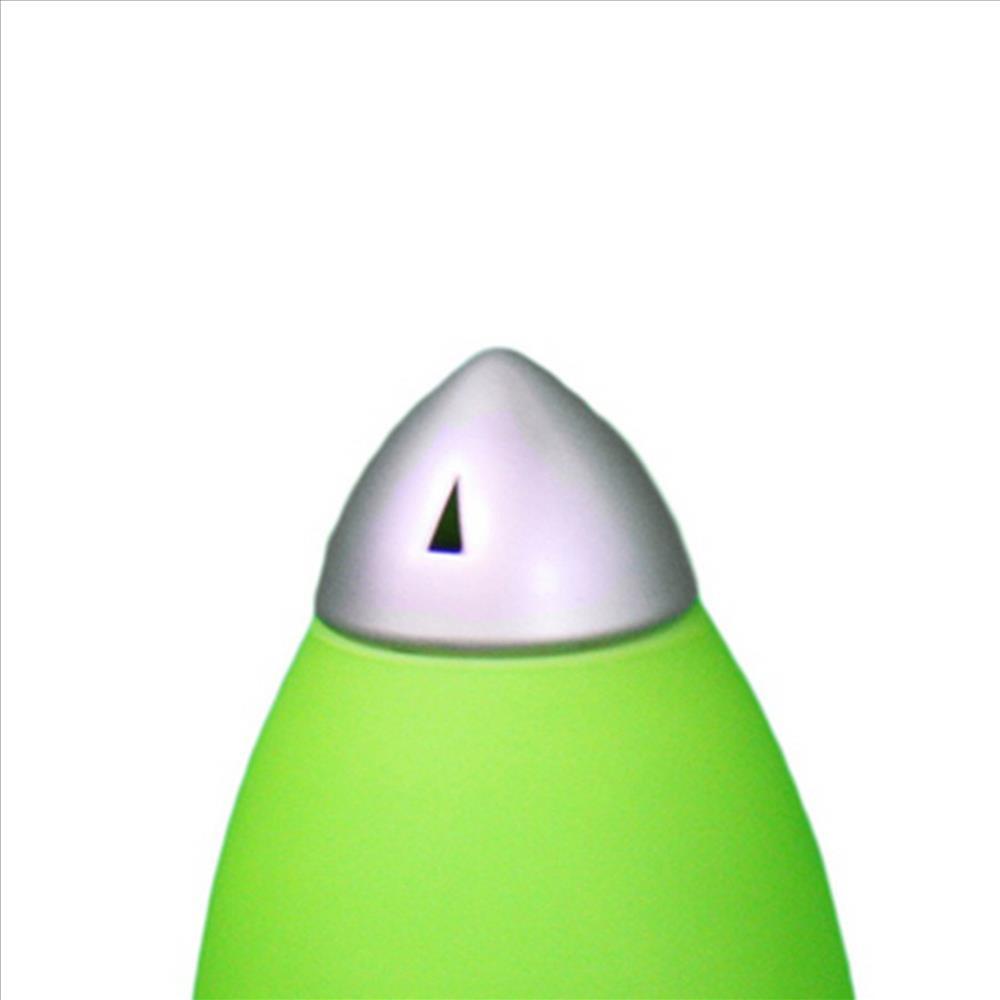 Kid Table Lamp with Rocket Design Silhouette, Green