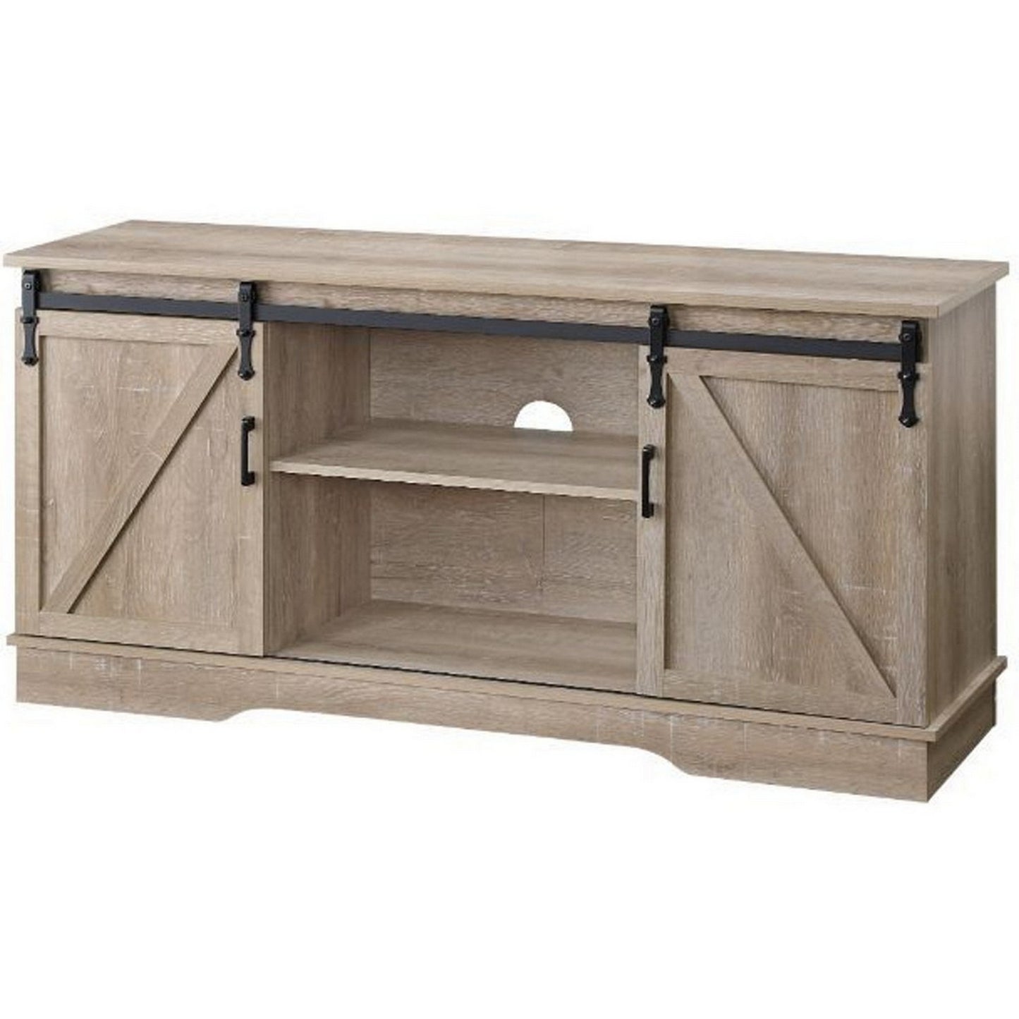 Versatile Rectangular Wooden TV Stand, Brown — Chic Home-Decor
