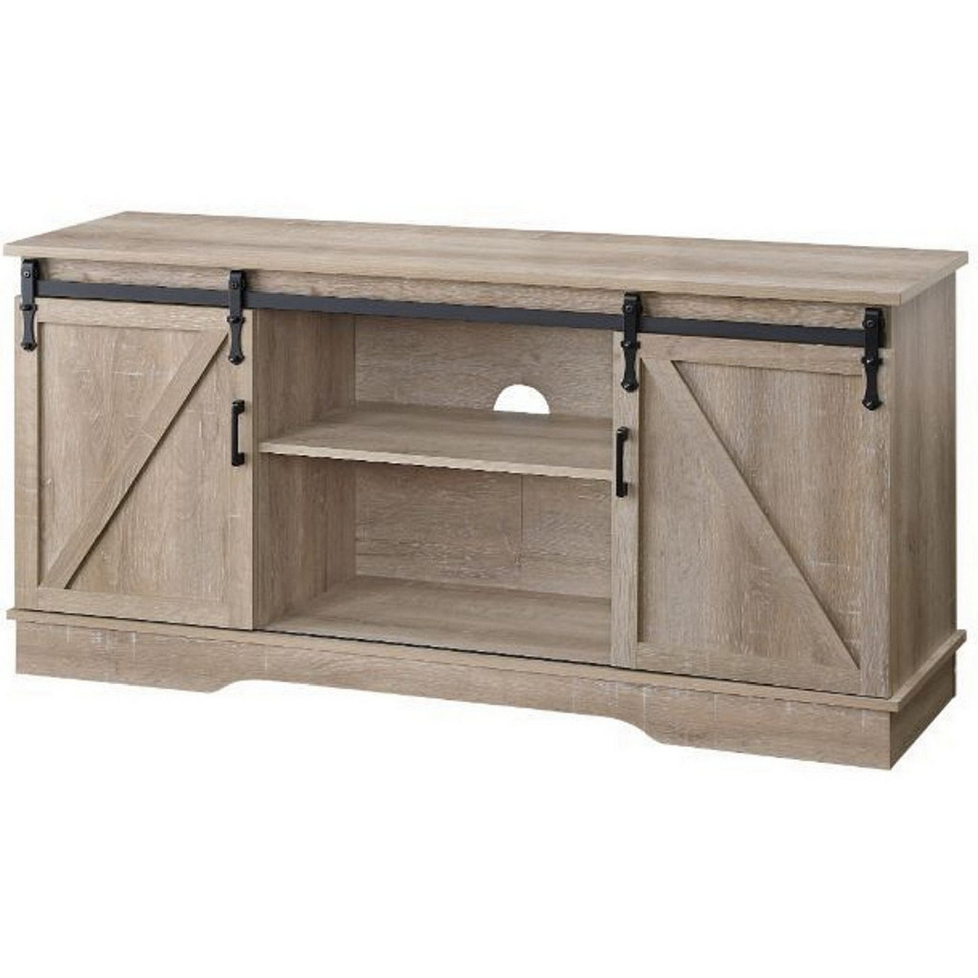 Versatile Rectangular Wooden TV Stand, Brown — Chic Home-Decor