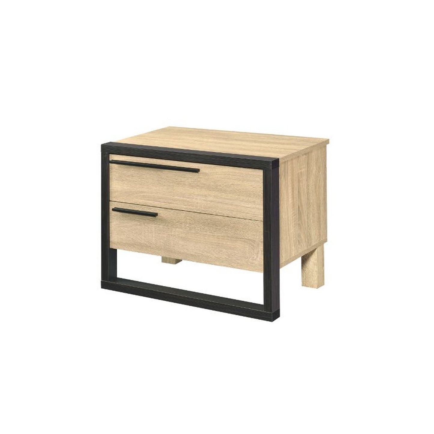 Accent Table with a Pull Out Tray and 2 Storage Drawers, Brown and Black — Chic Home-Decor
