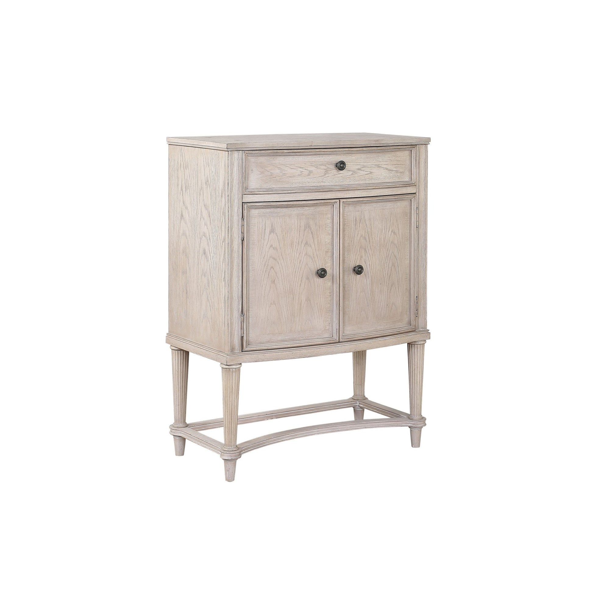 Wine Cabinet with 2 Doors and Lift Top Storage, Antique White — Chic Home-Decor