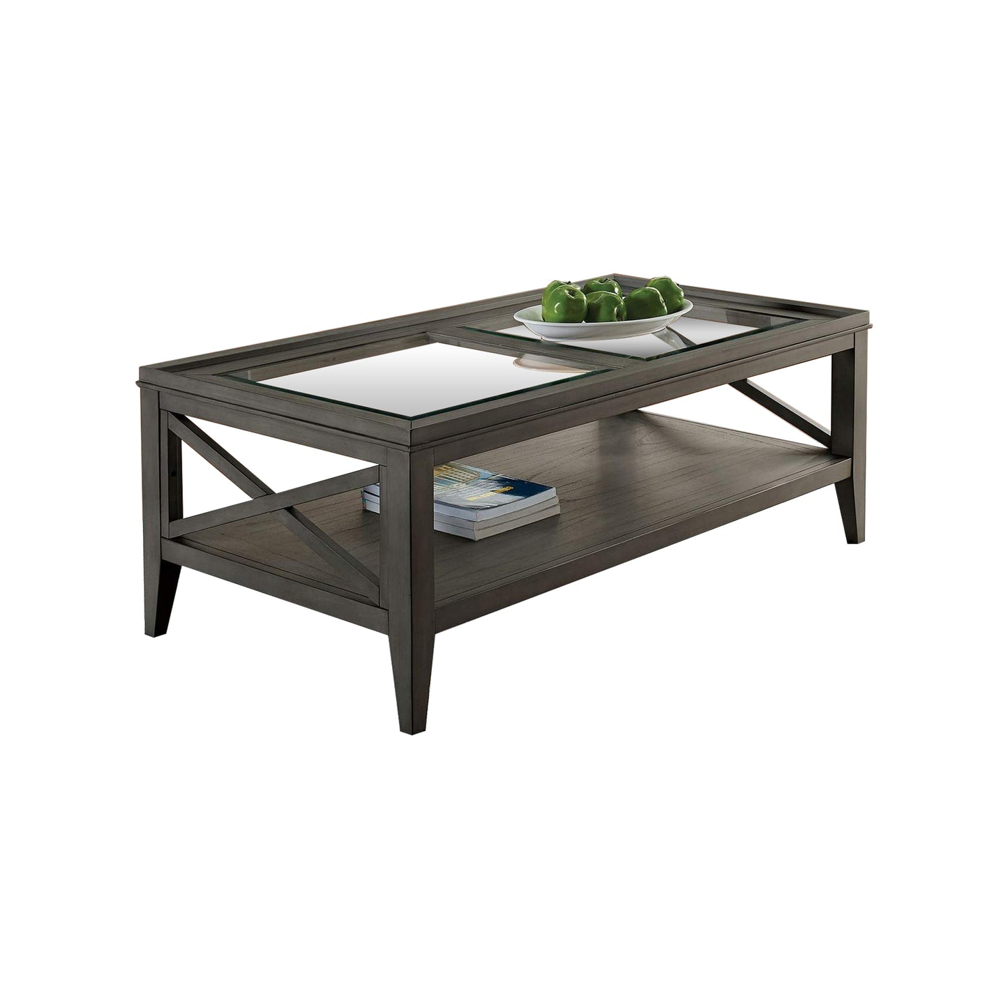 Coffee Table With Tapered Legs, Gray — Chic Home-Decor