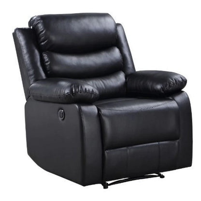 Power Recliner with Pocket Coil Seating and Pillow Top Arms, Black