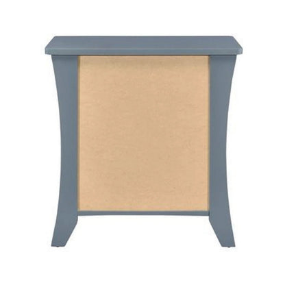Accent Table with 2 Drawers and Open Compartment, Gray