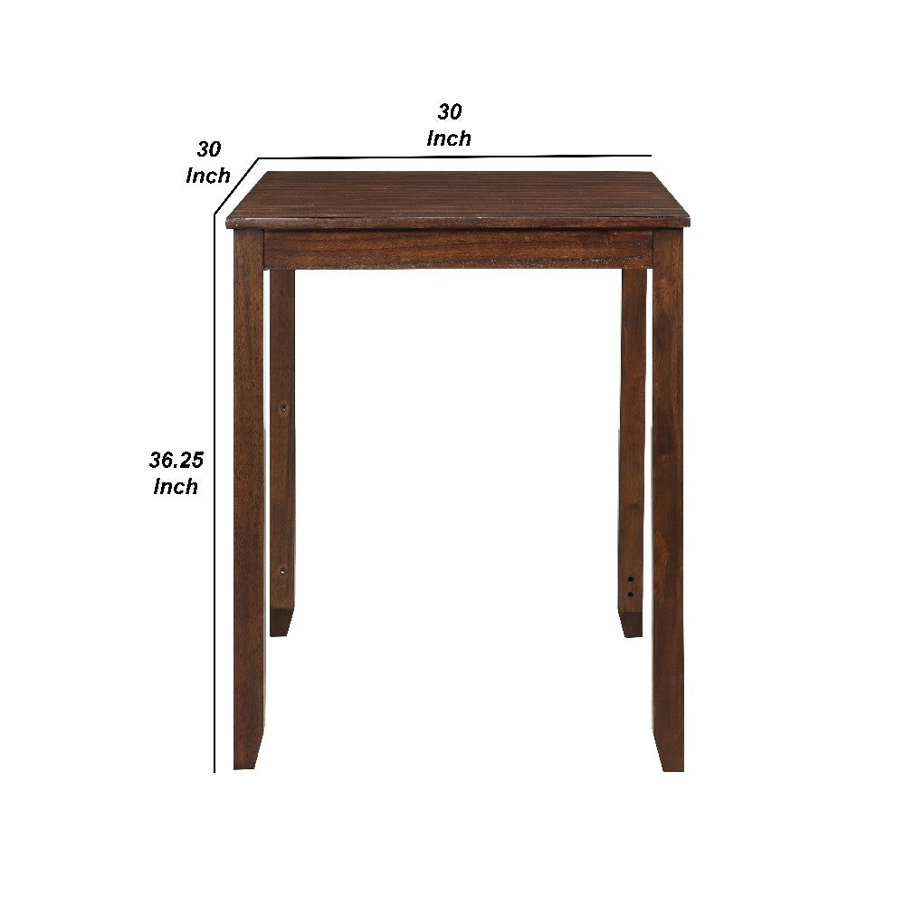 Gary 3 Piece Counter Table Set, Cherry Brown