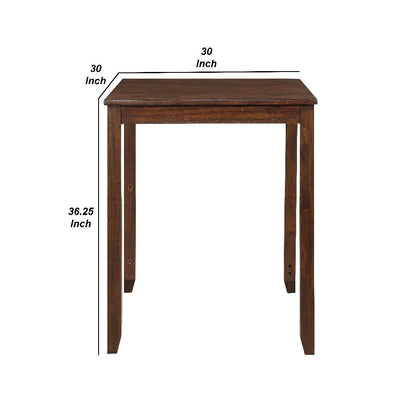 Gary 3 Piece Counter Table Set, Cherry Brown
