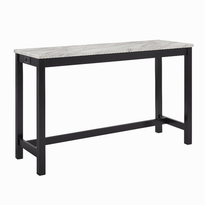 Kate 60 Inch 4 Piece Bar Table Set with Upholstered Stools, Gray