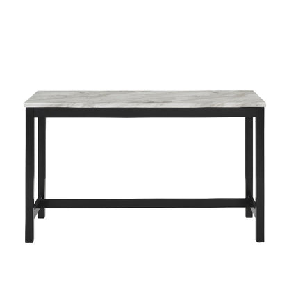 Kate 60 Inch 4 Piece Bar Table Set with Upholstered Stools, Gray