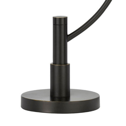 30 Inch Metal Downbridge Lantern Table Lamp, Bronze Black