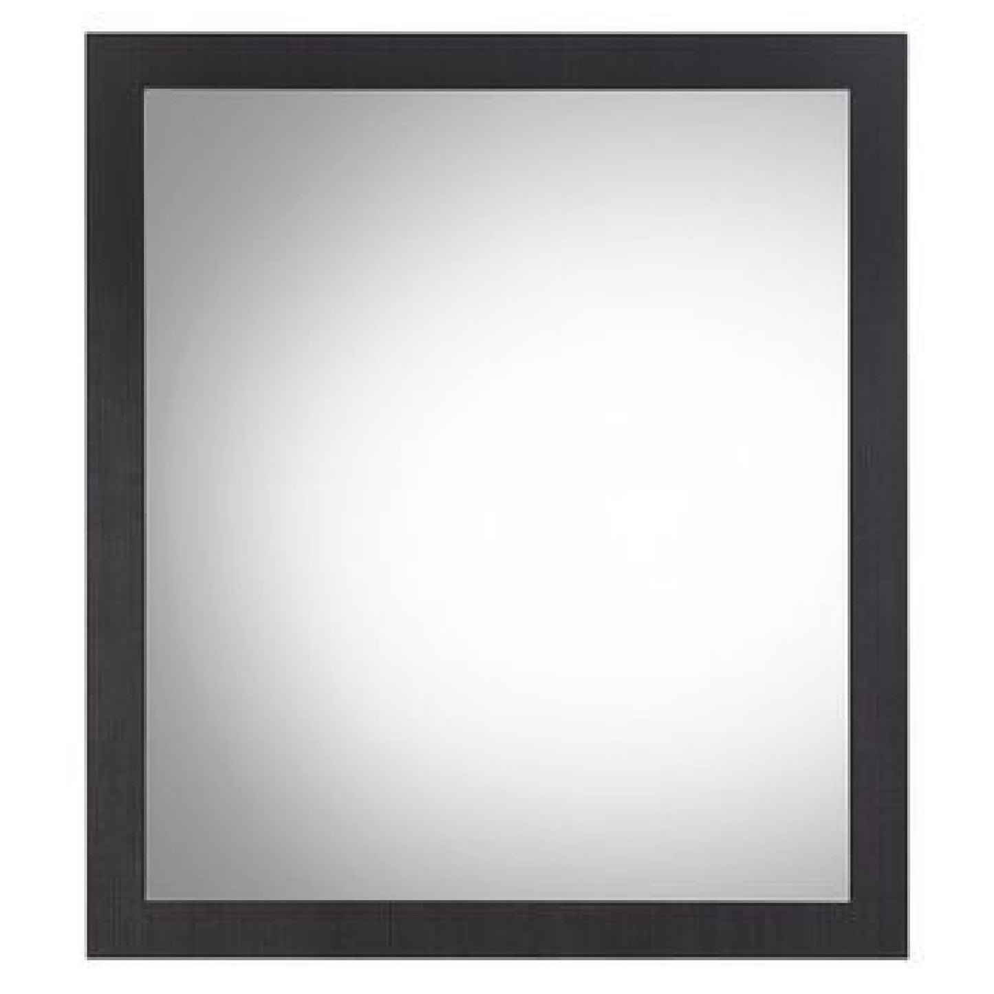32 Inch Wall Mirror, Sleek Rectangular Portrait Wood Frame, Black — Chic Home-Decor