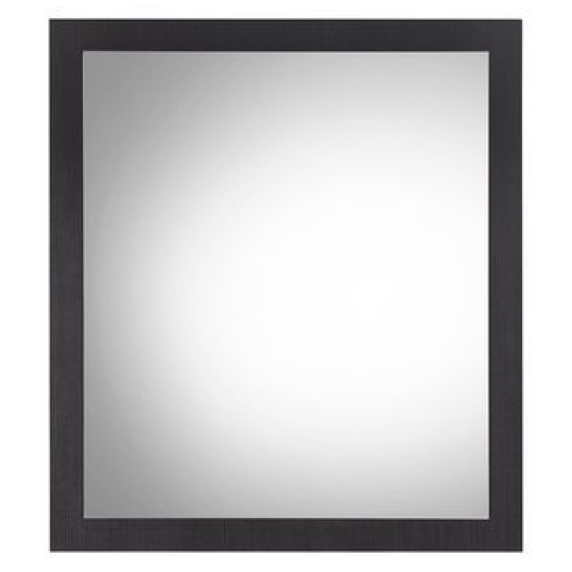 32 Inch Wall Mirror, Sleek Rectangular Portrait Wood Frame, Black — Chic Home-Decor