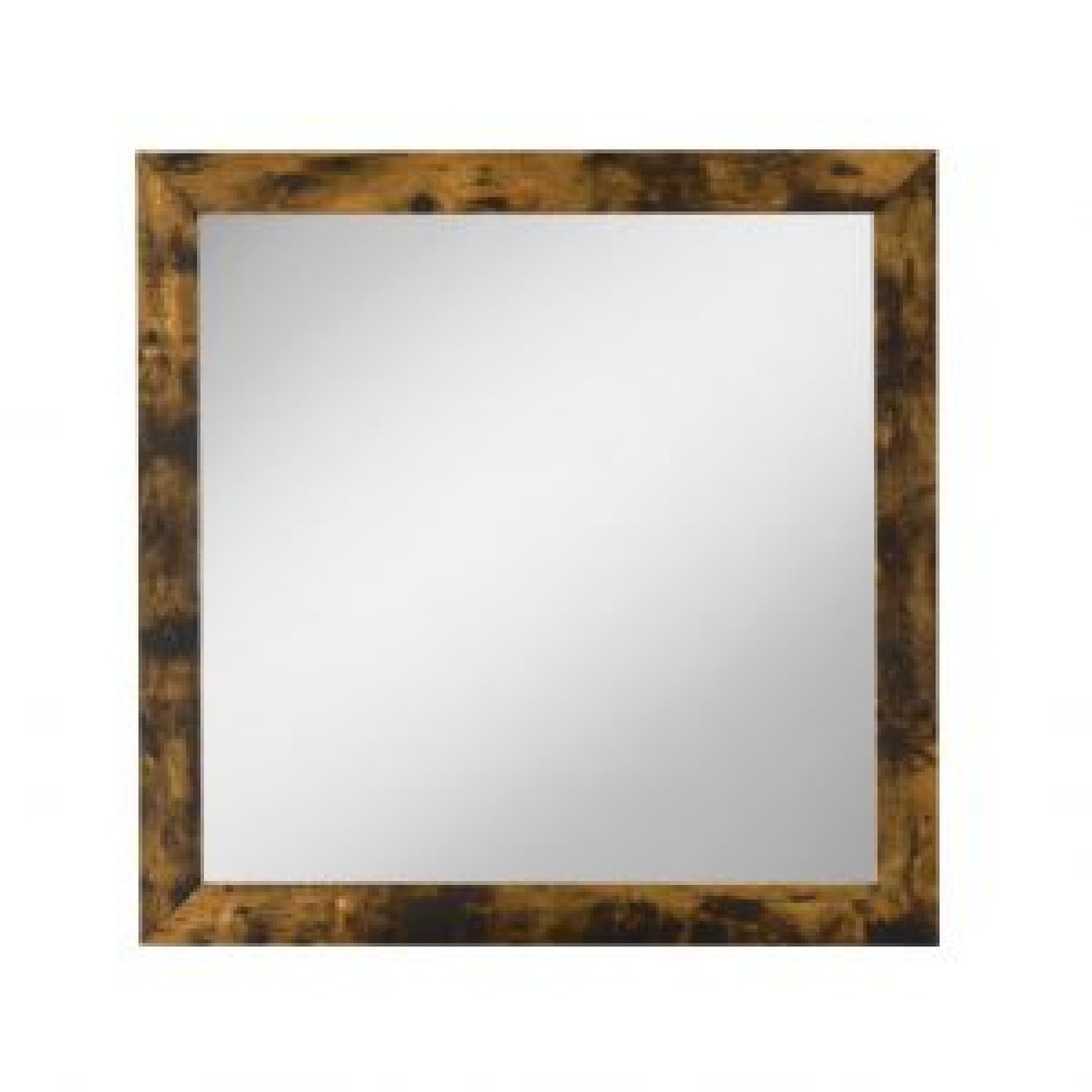 35 Inch Wood Rectangular Mirror, Portrait, Rustic Oak Brown — Chic Home-Decor