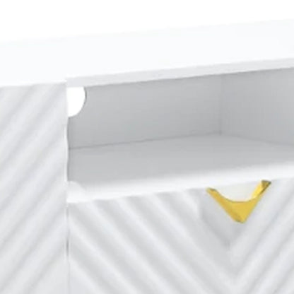 Tyra 79 Inch Modern TV Media Entertainment Center, 2 Doors, White