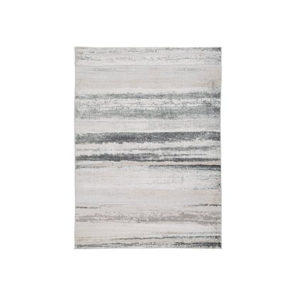 Oxy 5 x 7 Modern Area Rug, Clean Abstract Design, Soft Fabric, Gray