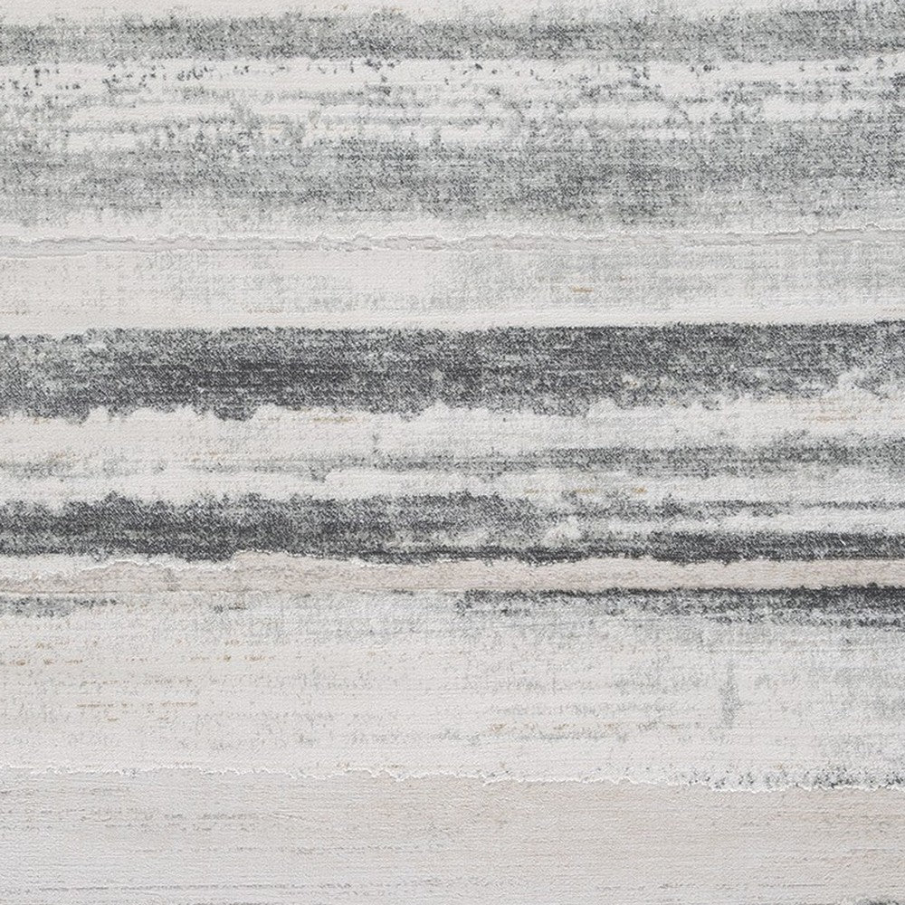 Oxy 5 x 7 Modern Area Rug, Clean Abstract Design, Soft Fabric, Gray