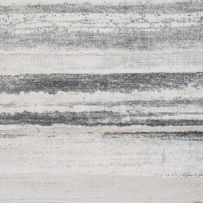 Oxy 5 x 7 Modern Area Rug, Clean Abstract Design, Soft Fabric, Gray
