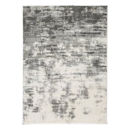 Pax 8 x 10 Modern Area Rug, Smoky Paint Design, Fabric, Large, Cream