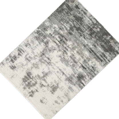 Pax 5 x 7 Modern Area Rug, Smoky Paint Design, Fabric, Medium, Cream