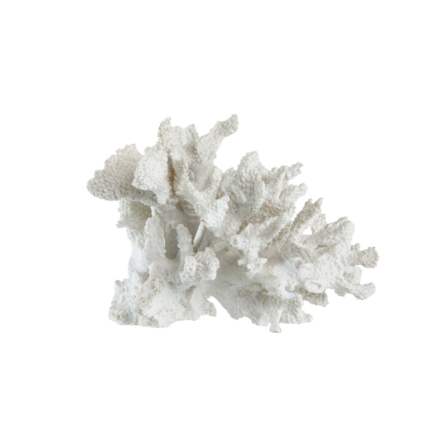 Lily 10 Inch Faux Coral Accent Sculpture, Polyresin Decorative Piece, White — Chic Home-Decor
