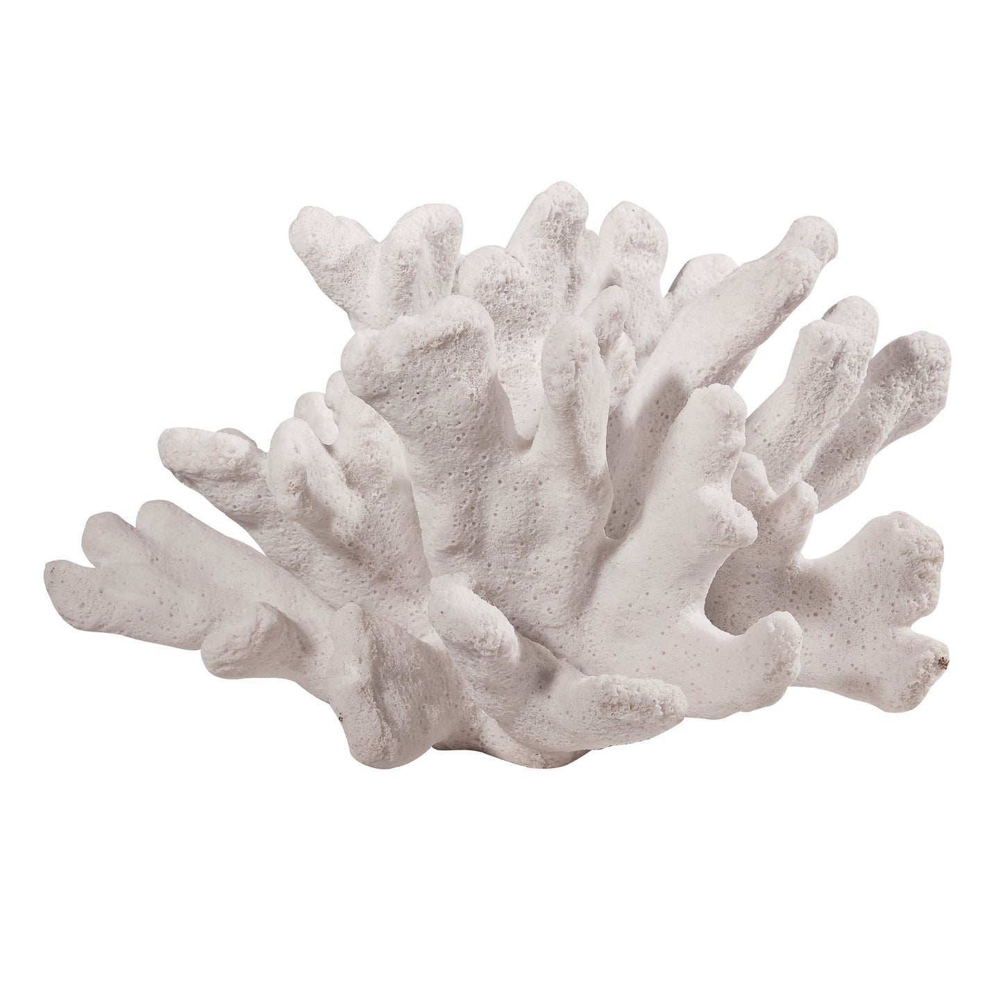 Lily 9 Inch Faux Coral Accent Figurine, Polyresin Tabletop Sculpture, White — Chic Home-Decor