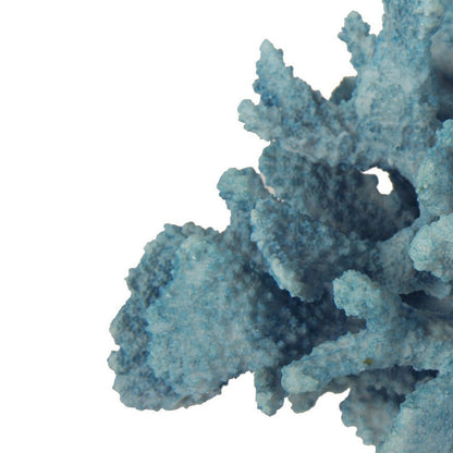 Pax 10 Inch Faux Coral Accent Tabletop Decor, Powder Blue Polyresin