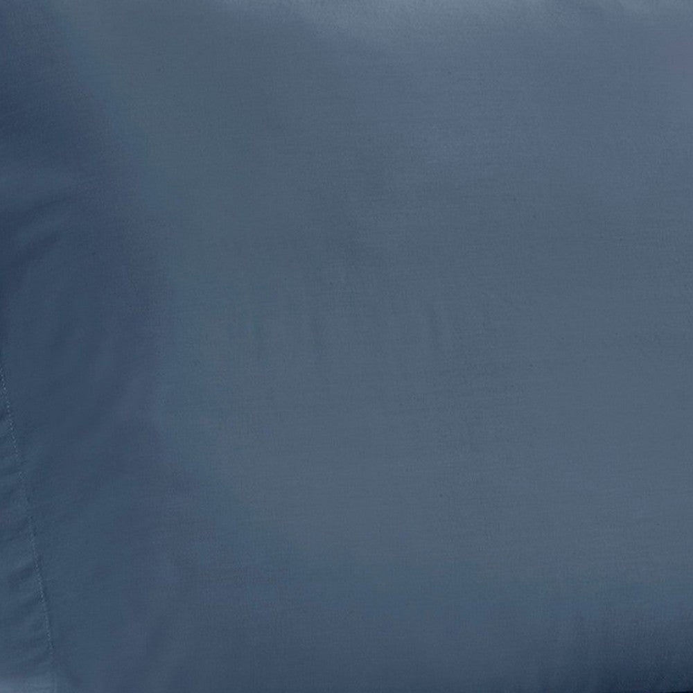 Ivy 4 Piece King Size Cotton Ultra Soft Bed Sheet Set, Prewashed, Dark Blue